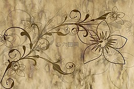 羊皮紙,紙,鮮花