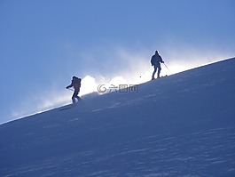 配置文件,山,滑雪