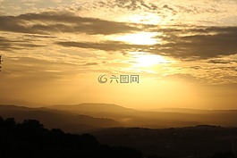 日落,黎明,太陽