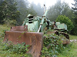 挖掘機(jī),被遺棄,老