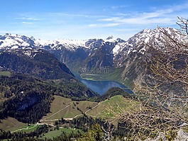 國(guó)王湖,山,巴伐利亞