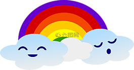 彩虹,云,可愛