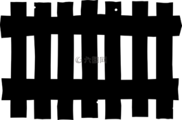 籬笆,欄桿,側(cè)影