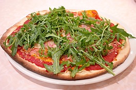 rucola 比薩餅,比薩,吃