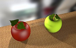 蘋果,紅色,綠色