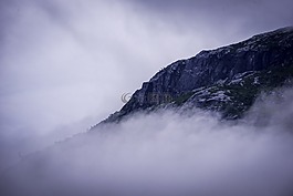 山,天空,云
