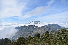 丘陵,天空,云