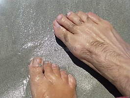 腳,沙,海