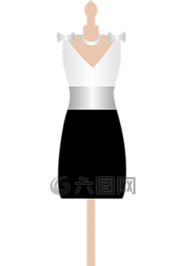 服裝,連衣裙,黑