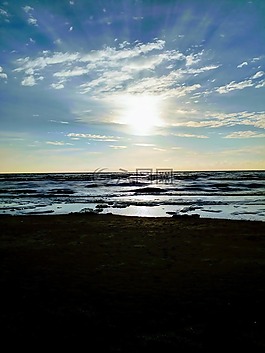 海灘,太陽,空氣