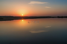 日落,地平線,云計算
