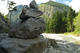山,石头,石塔