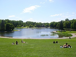 公園,加拿大,湖