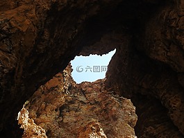 洞穴,天空,巖