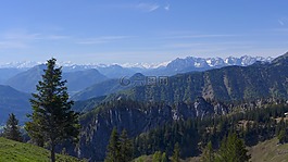 高山,全景,好的視圖