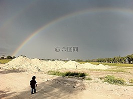 天空,無邊,彩虹