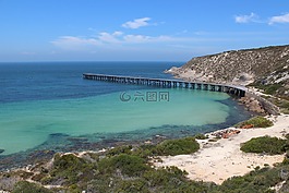 码头,海岸,海
