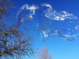 肥皂泡沫,巨大的,豐富多彩