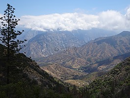 国王峡谷国家公园,山,加利福尼亚州