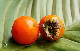食品,粉紅色的,綠葉
