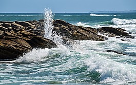 海,巖,波