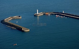 海港,燈塔,海
