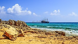 巖質(zhì)海岸,海,天空