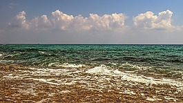 海,天空,云