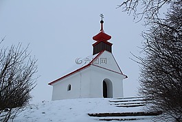 冬天,雪,教堂