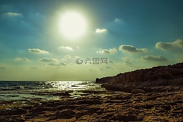 海,天空,云