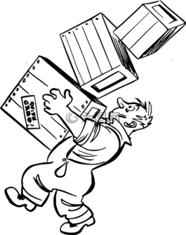 男子,工人,盒
