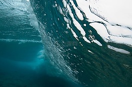 水下,沖浪,波