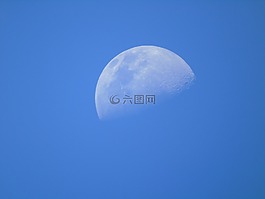 日落,月亮,天空