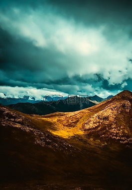 阿拉斯加州,日落,山
