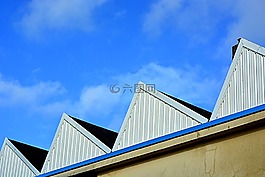 天空,藍色,云