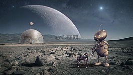 机器人,行星,月球