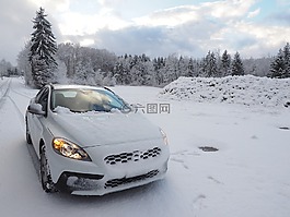 雪,汽车,沃尔沃