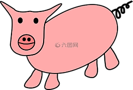 豬,動(dòng)物,粉紅色
