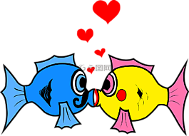 魚,心,吻