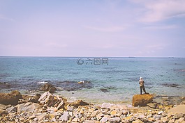 海,男子,魚