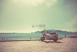 天空,海灘,海