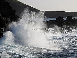 波,海,沖浪