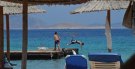chalki,海灘,kania
