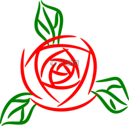 花,玫瑰,紅色