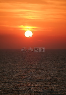 日落,海,abendstimmung