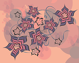 鮮花,橙色,紫色