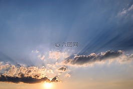 天空,云,日落
