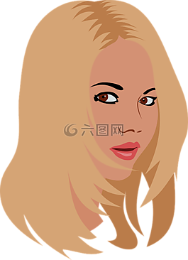 美,金发女郎,脸