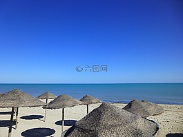 海,海灘,砂