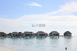 度假,海滩,马尔代夫